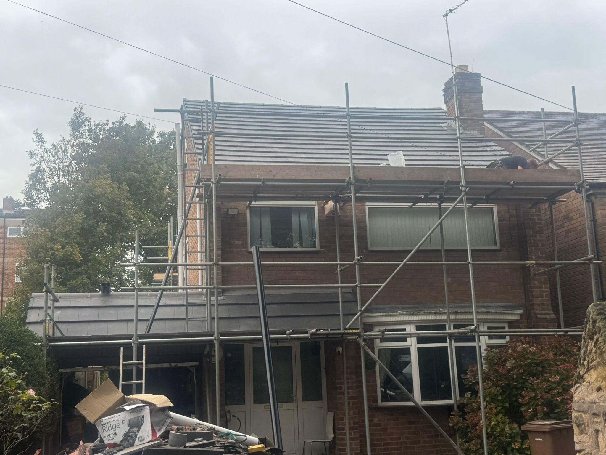 Pitched tiled roof